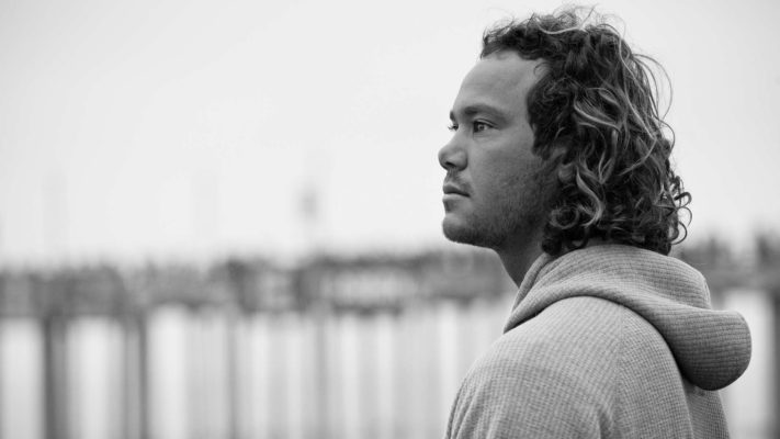 Surfer Jordy Smith bw portrait